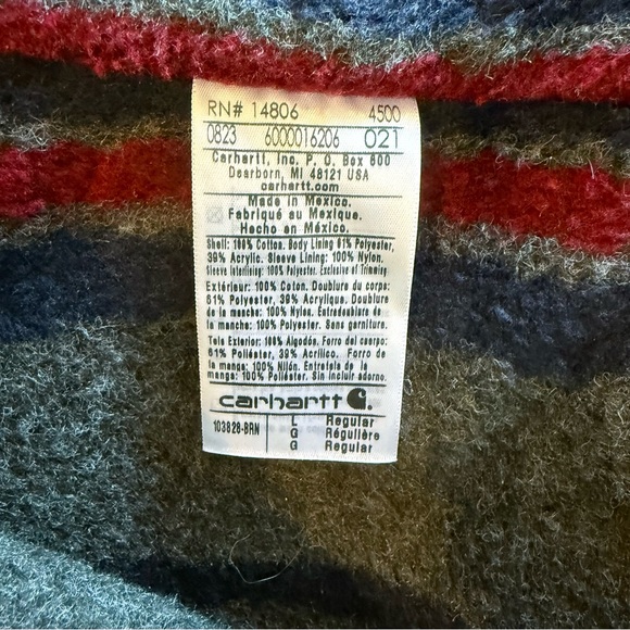 Carhartt Duck Lined Detroit Jacket Size LARGE - Picture 8 of 9